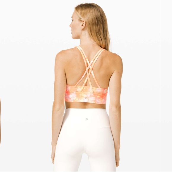 Lululemon Energy Bra High Neck Long Line Shibori Size 10 - Picture 5 of 13